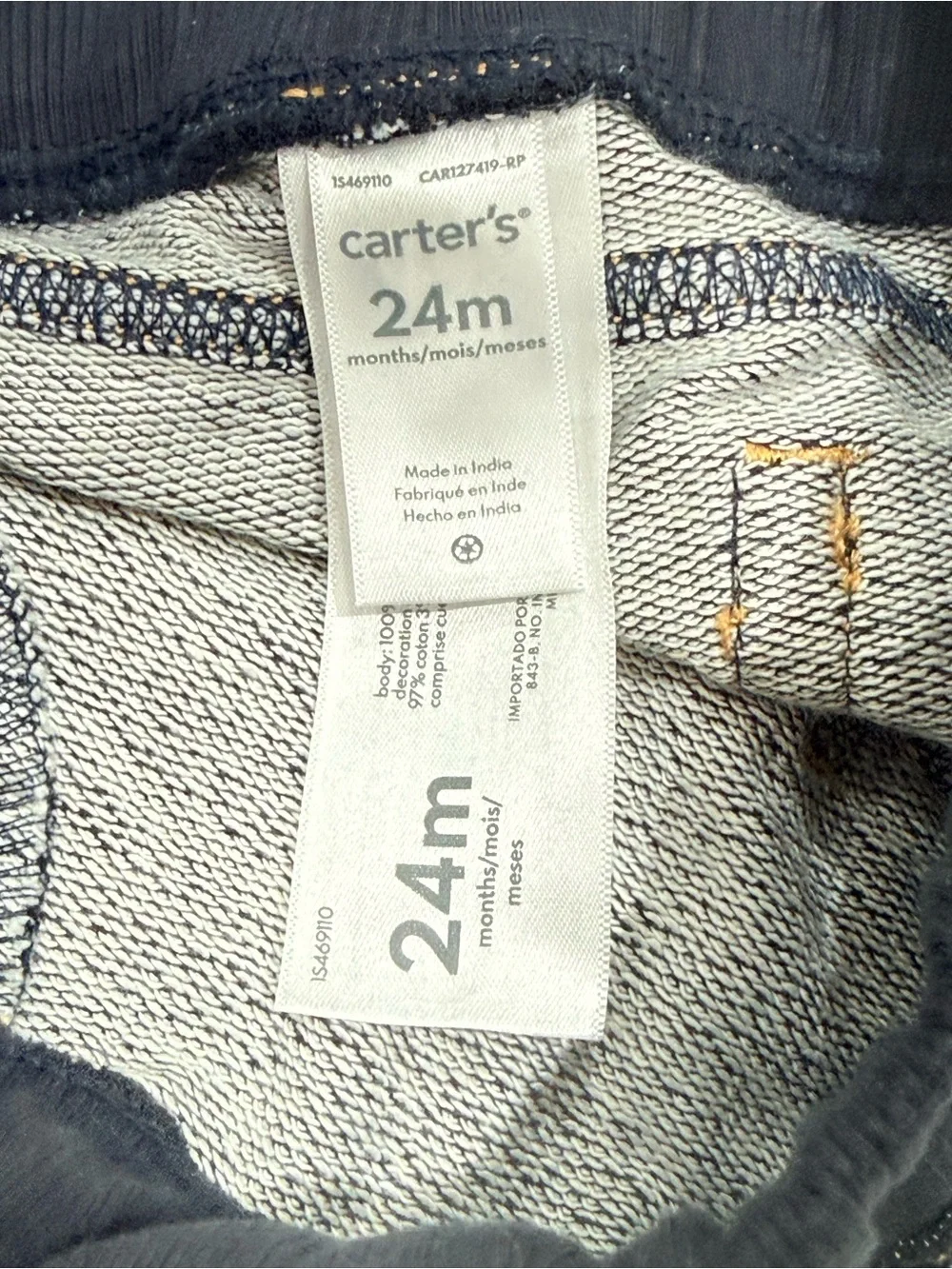 Carters & Okie dokie bundle pants and bodysuit in multi colors size 24M